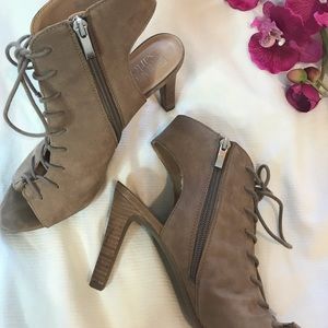 Franco Sarto Tan Heels with Laces